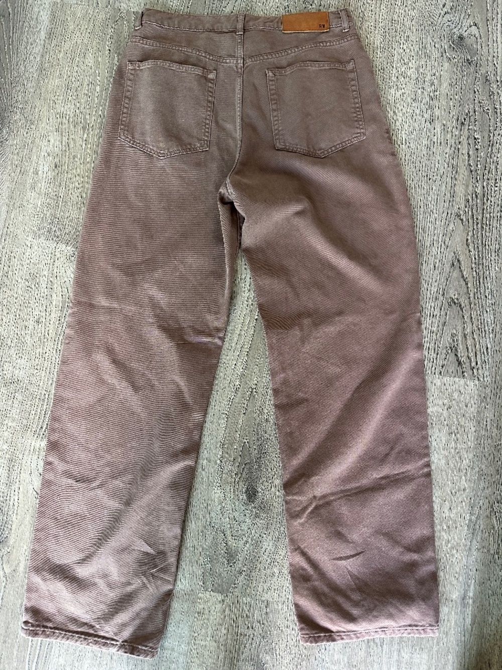 Reclaimed Vintage wide leg high rise colored denim jeans. Size 30